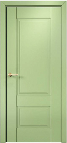 Дверь Оникс Марсель фрезерованная №2 эмаль фисташковая по МДФ, глухая