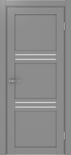 Дверь Эко 553.12 серый, lacobel белый