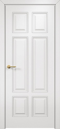Дверь Оникс Гранд фрезерованная эмаль белая по МДФ, глухая