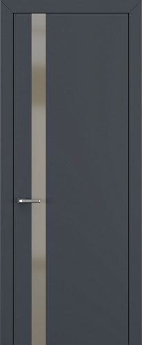 Дверь Z K2 полипропилен  графит премьер, matelac silver bronze, глухая