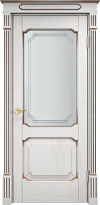 Недавно просмотренные - Дверь ПМЦ массив дуба Д7 белый грунт с патиной орех, стекло 7-3