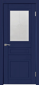 Недавно просмотренные - Дверь ДР экошпон Деканто ПДО 3 бархат blue вставка черная, сатинато белое