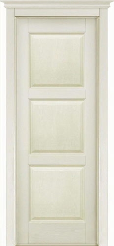 Дверь ОКА браш массив сосны Турин эмаль слоновая кость, глухая