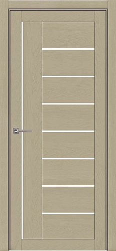 Дверь ДР экошпон Light Soft touch 2110 софт кремовый, стекло матовое
