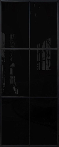 Перегородка Alum №7 черный, триплекс черный