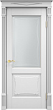 Дверь ПМЦ массив ольхи ОЛ6.2 эмаль белая, стекло 6-4