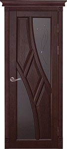 Недавно просмотренные - Дверь ОКА массив ольхи Глория махагон, стекло графит с фрезеровкой