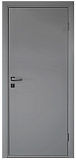 Пластиковая дверь гладкая Эта Дор с коробкой, кромка ABS, серая RAL 7001 , глухая