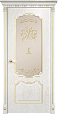 Схожие товары - Дверь Оникс Венеция фрезерованная, эмаль белая патина золото, сатинат бронза контурный витраж №2