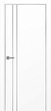 Дверь Эко 205 белый снежный молдинг SC, кромка AL хром SC с 2-х сторон, глухая