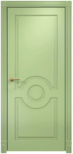 Дверь Оникс Рада фрезерованная эмаль фисташковая, глухая