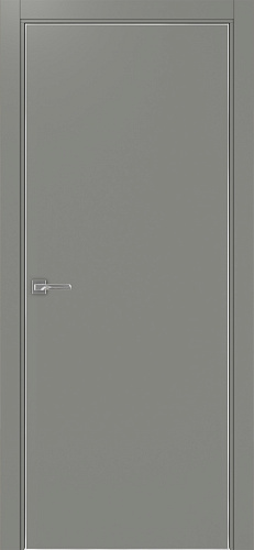 Дверь Эко 201 серый, кромка AL хром SC с 4-х сторон, глухая