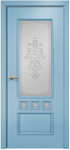 Недавно просмотренные - Дверь Оникс Амстердам эмаль голубая, пескоструй вензель
