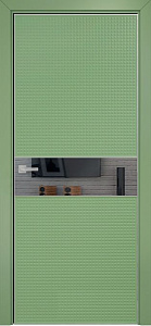 Недавно просмотренные - Дверь Оникс Вирджиния эмаль RAL 6021, глухая с зеркальной вставкой