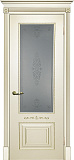 Дверь Текона эмаль Smalta 04 слоновая кость RAL 1013 патина золото, остекленная