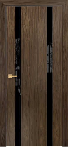 Дверь Оникс Верона 2 американский орех, триплекс черный