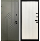 Входная дверь Матадор MX-4 дарк грей софт/панель белая матовая