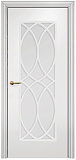 Дверь Оникс Турин фрезерованная эмаль белая, сатинато с решеткой №7