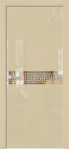 Дверь Оникс Арт лакобель RAL 1015, зеркало №21.2