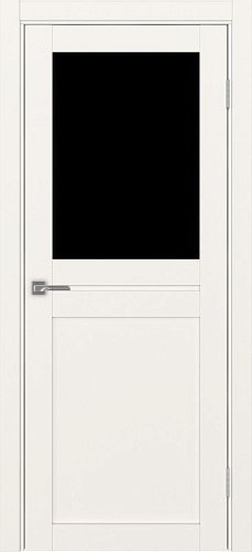 Дверь Эко 520.211 бежевый, lacobel черный