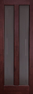 Недавно просмотренные - Дверь ОКА массив ольхи Сорренто махагон, стекло графит с фрезеровкой