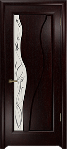 Недавно просмотренные - Дверь Арт Деко Нобилта венге, белое ПО с рисунком и фацетами