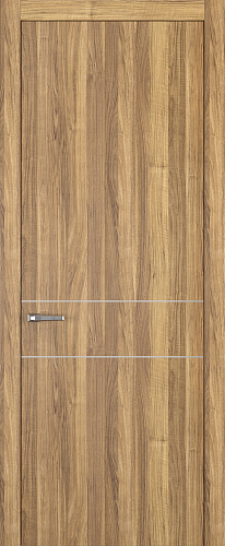 Дверь Z K16 toppan орех грецкий, молдинг серебро, глухая