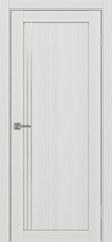 Дверь Эко 566.111 АПП ясень серебристый молдинг SC, глухая