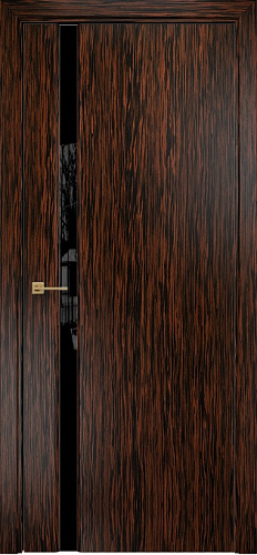 Дверь Оникс Престиж 1 эбен, глухая, триплекс черный
