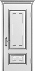 Недавно просмотренные - Дверь ИУ Эмаль Классика  Дуэт D3 Багет В2 эмаль белая патина серебро, глухая