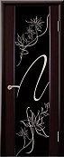 Схожие товары - Дверь Покровские двери Плаза-3 венге, стекло триплекс черный  с рисунком Альмека