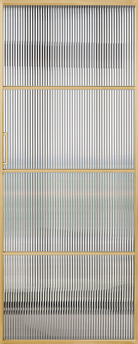 Перегородка Alum №4 золото, стекло прозрачное мору