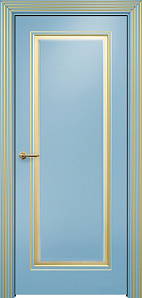 Недавно просмотренные - Дверь Оникс Турин фрезерованная №2 эмаль голубая патина золото, глухая