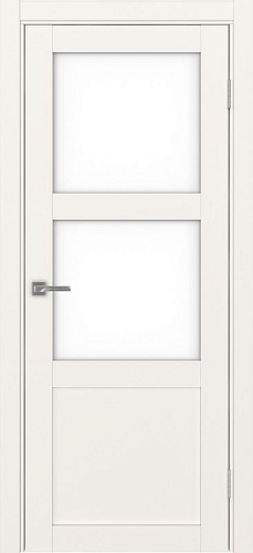 Дверь Эко 530.221 бежевый, lacobel белый