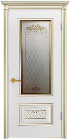 Недавно просмотренные - Дверь Шейл Дорс Грэйс Аккорд В3 эмаль белая с золотой патиной, стекло фотопечать золото узор 2