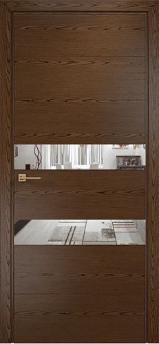 Дверь Оникс Лайн тангентальный орех, глухая