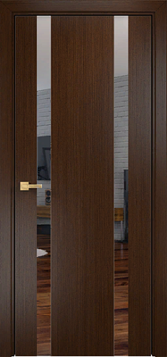 Дверь Оникс Верона 2 венге, зеркальный триплекс