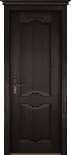 Дверь ОКА браш массив сосны Ферара венге, глухая