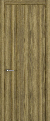 Дверь Z K15 toppan дуб серый, ALU кромка хром, молдинг серебро, глухая