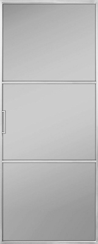 Перегородка Alum №3 хром, сатинат графит