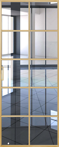 Перегородка Alum №9 золото, триплекс зеркало