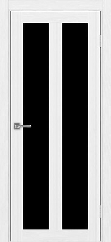 Дверь Эко 521.22 белый лед, lacobel черный