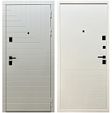 Входная дверь Матадор Квадро шагрень белая/панель белый матовый