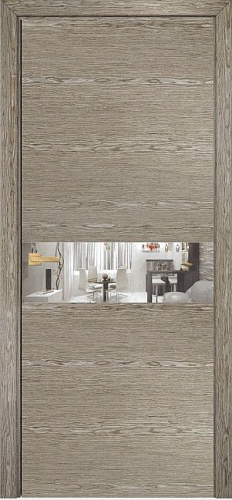 Дверь Оникс Соло акация, глухая с вставкой зеркала