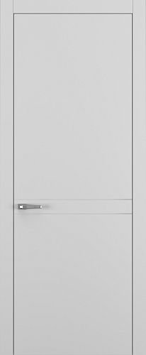 Дверь Z K13 полипропилен серый, молдинг серебро, глухая
