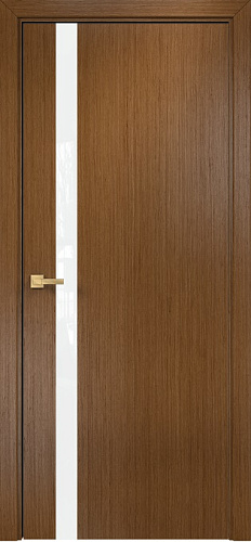 Дверь Оникс Верона 1 орех, триплекс белый