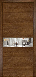 Дверь Оникс Соло каштан, глухая с вставкой зеркала