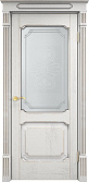 Схожие товары - Дверь ПМЦ массив дуба Д7 белый грунт с патиной серебро микрано, стекло 7-2