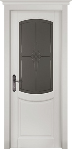 Недавно просмотренные - Дверь ОКА массив ольхи Бристоль эмаль белая, стекло графит с фрезеровкой