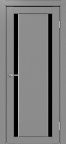 Дверь Эко 522.212 АПП серый молдинг SC, lacobel черный